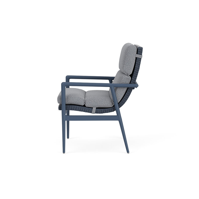 Cascade Outdoor Dining Armchair, Rumba Stonewashed, Denim Blue