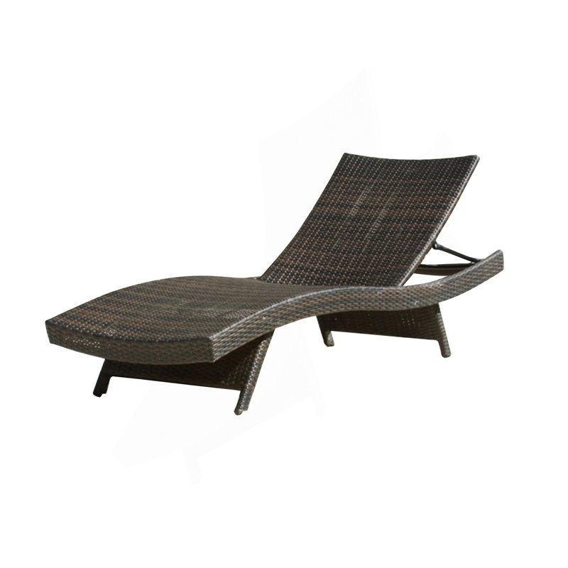 Chaise longue en osier Salem, Brun