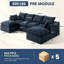 Canapé modulaire en U BLue Cloud-1750561342-1750561343
