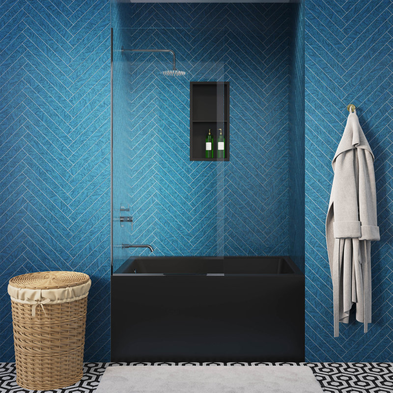 Ivy Single-Handle 1-Spray Tub And Shower Faucet In Matte Black (Valve Included), Chrome