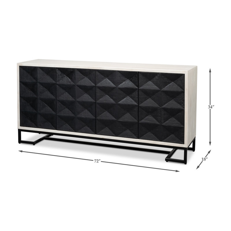 Asiger 72'' W Solid Wood Sideboard