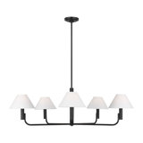 Sean Lavin Colfax Dining Room Chandelier With White Linen Shade