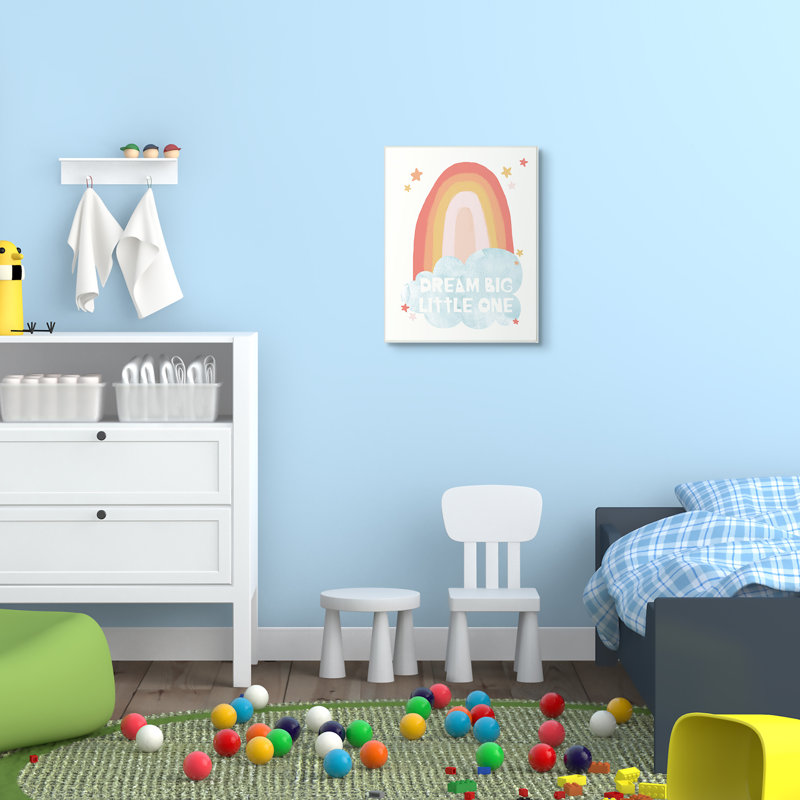 Décoration murale big little one mod little avec cloud kids Seman, H 19 po x l 13 po x P 0,5 po, Plaque murale