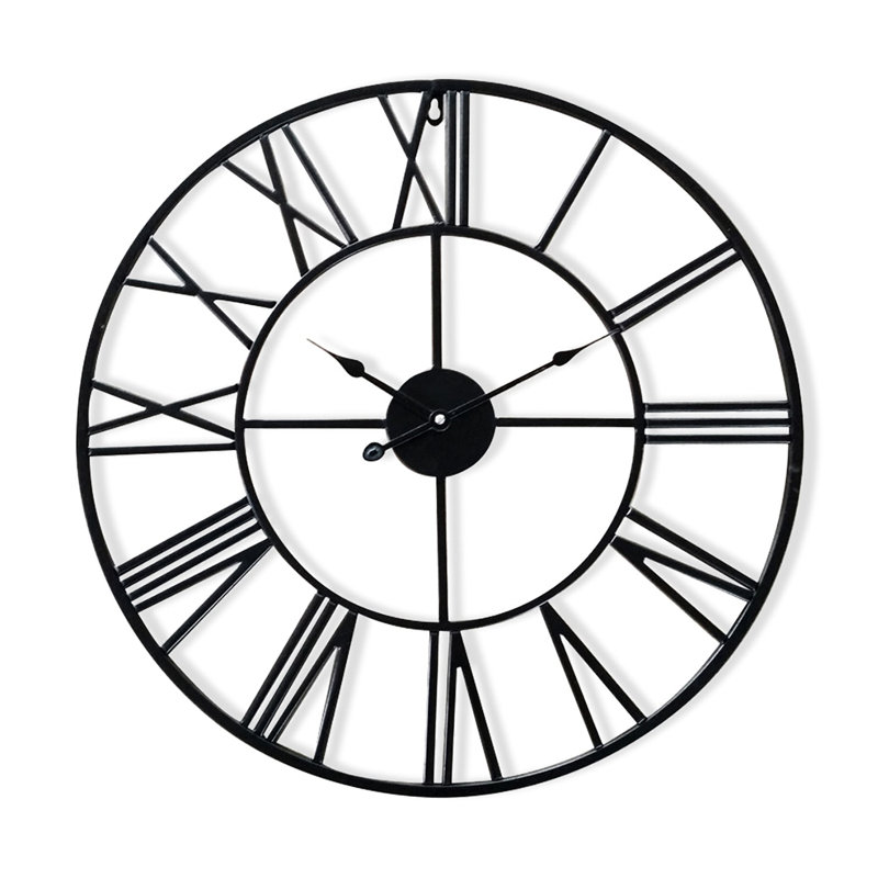 Queensway Wall Clock, Black, 60cm H x 60cm W x 3cm D