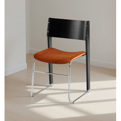 Wabi-Sabi Style Solid Wood Vintage Dining Chair With Backrest