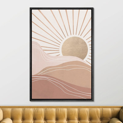 Rayons de soleil sur la chaîne de montagnes