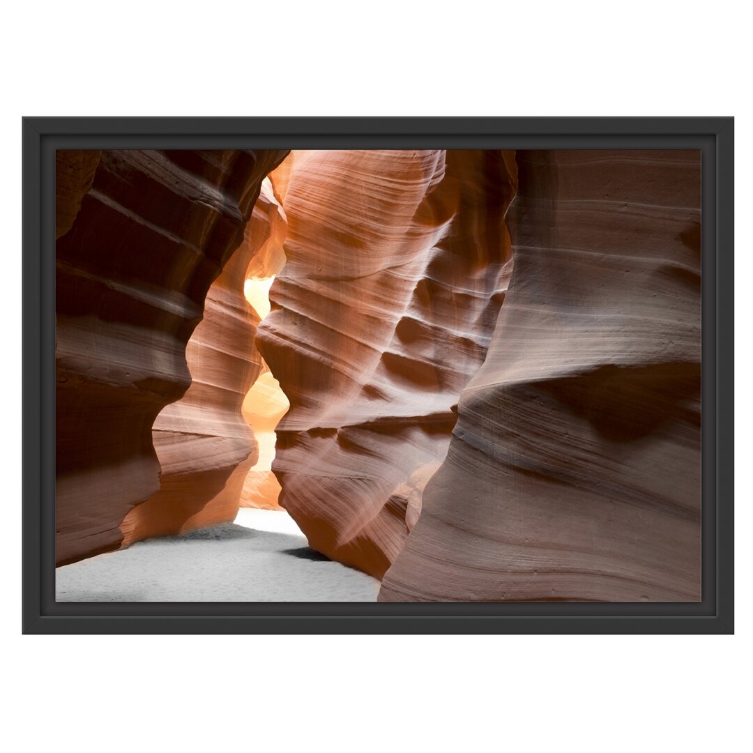 Gerahmtes Wandbild DurchgangAntelope Canyon