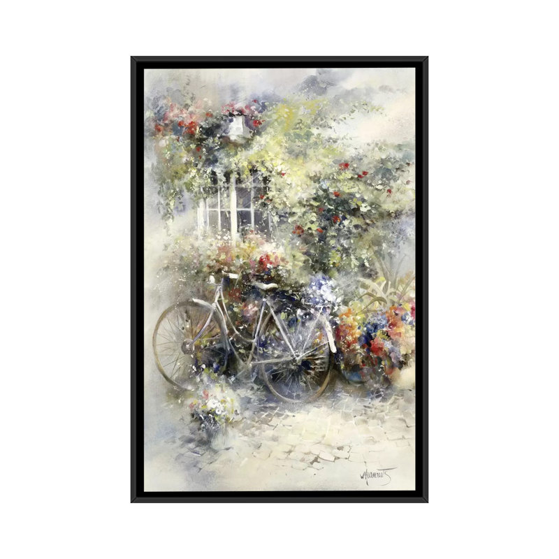«Blossom», impression sur toile, H 26 po x l 18 po x P 1,5 po, Toile avec cadre noir, Pas de tapis