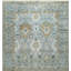 Gray Hand-Knotted Wool Framed Rosettes Geometric Modern Contemporary Carpet Rug-896489026