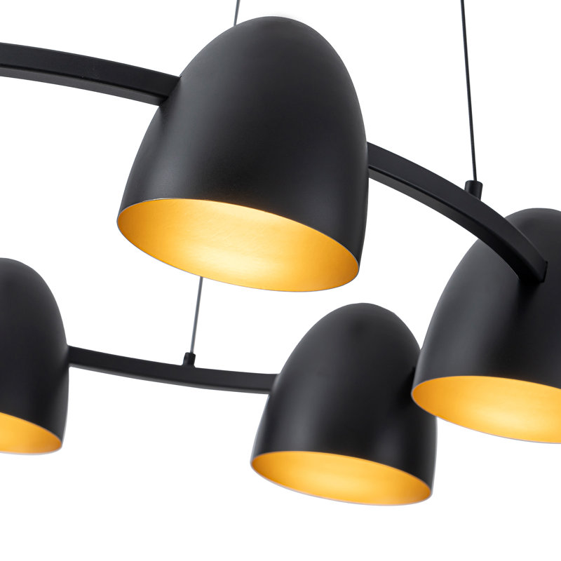 Yarrow 26-in Black Dimmable LED Chandelier