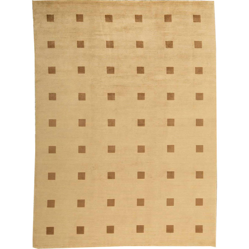 Tapis doré de haute qualité noué à la main