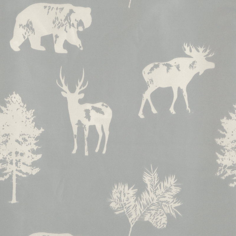 Full Light Grey Forest Animal Microfiber Sheet Set