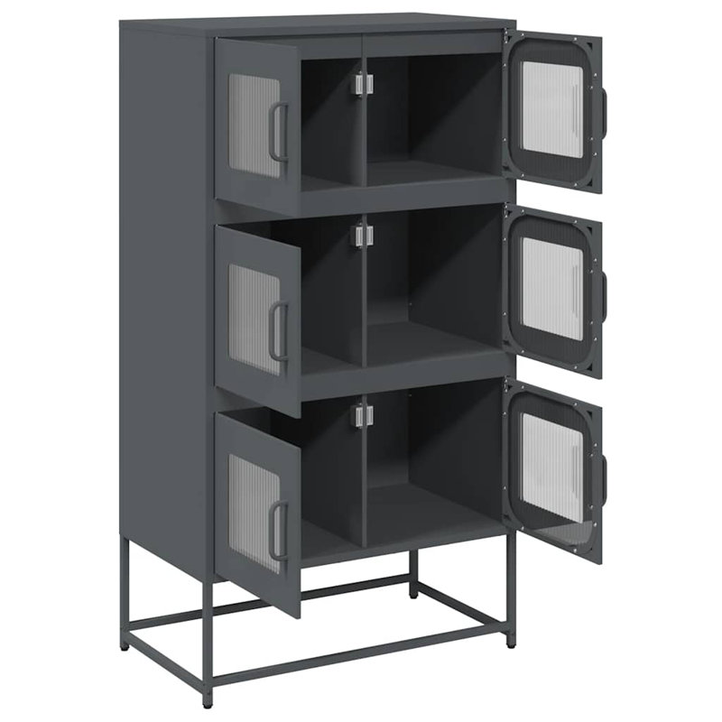 Highboard 68X39x123 Cm Steel, Anthracite
