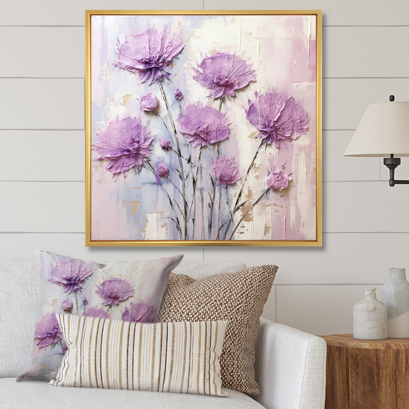 Beige marguerite beauté - marguerites, art mural, H 36 po x l 36 po, Or