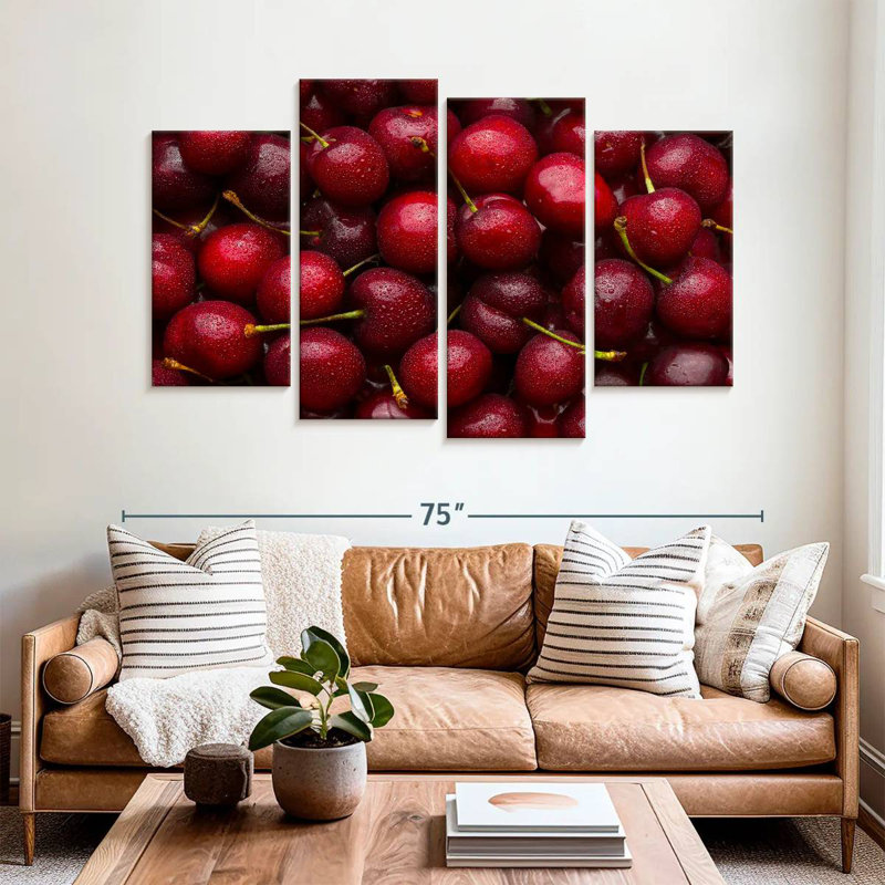 Cerises rouges douces Yarlin, H 42 po x l 68 po