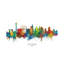 Las Vegas Nevada Skyline by Michael Tompsett - Wrapped Canvas Painting-1928927411-1935736424