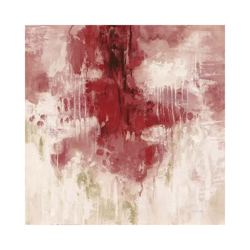 " Red Rain " by Silvia Vassileva, Wrapped Canvas, No Mat, 37" H x 37" W x 1.5" D