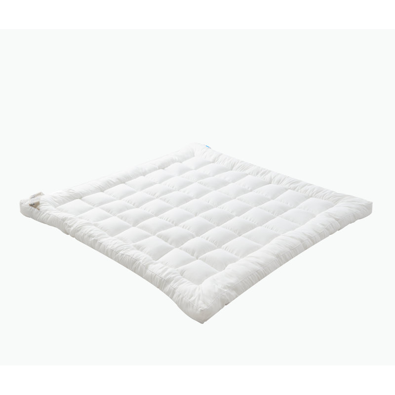 Rae 10cm Thick Mattress Topper Quilted Microfibre Filling Breathable Polyester Cover Hypoallergenic Soft Support for Better Sleep Comfort
