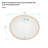 18"X15" White Ceramic Oval Undermount Bathroom Sink With Overflow