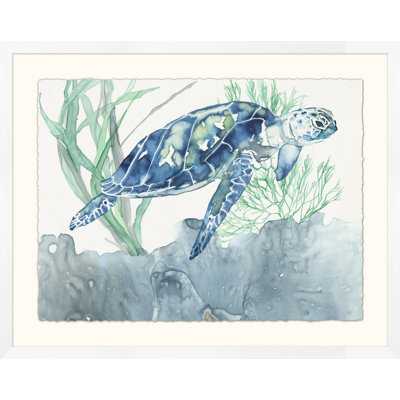 Bouyant Sea Turtle 1 - Single Picture Frame Painting