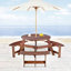 Ensemble repas pour 6 personnes avec 3 bancs intégrés et un trou pour parasol Ethyle-425607884