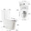 Toilette allongée une pièce à hauteur de plancher 1,1 / 1,6 Gpf, certifiée Cupc, certifié Watersense, céramique, couleur blanche, siège à fermeture en douceur