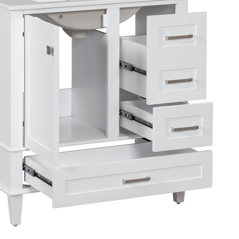 Ensemble de meuble-lavabo simple 30 po Quantavia, Blanc
