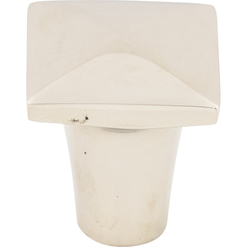 Aspen Square Knob, 7/8" Length, Polished Nickel