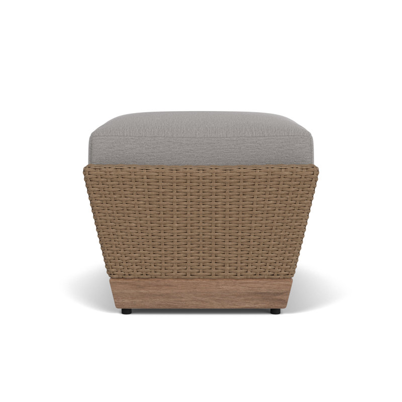 Charisma Rectangle Outdoor Ottoman Patio Ottoman, Remy Shadow