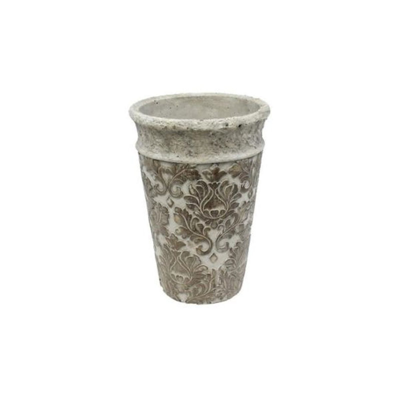 Vase de table intérieur / extérieur gris / doré 9 po