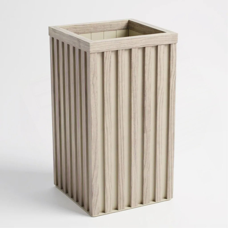 Square Grove Column Planter, Brun cendré