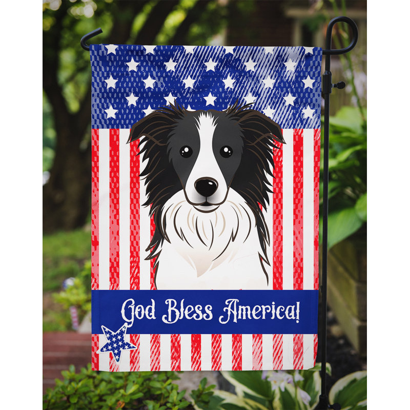 Leighanne Double Sided 15'' H x 11'' W Polyester Animal Garden Flag, Border Collie