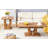Modern Minimalist Wood-Tone MDF Coffee Table Set (Square + Rectangular)Wood Colour,MDF Coffee Table,Wood-Coloured Textured Decal,Side Table.