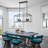Flenderson 6 - Light Matte Black Square/Rectangle Pendant