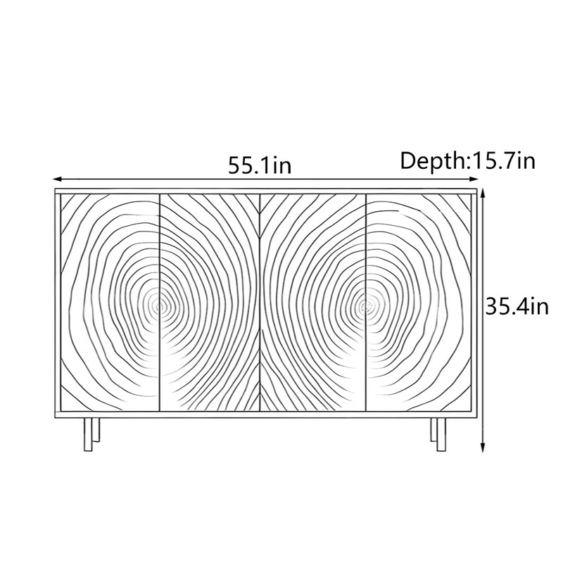 Thalweg, H 35,4 po x l 55,1 po x P 15,7 po