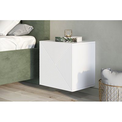 Aagam 40cm W Manufactured Wood Bedside Table