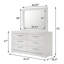 Commode 6 tiroirs et miroir blanc brillant