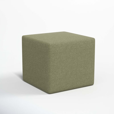 21" Linen Upholstered Ottoman