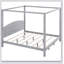 Lit à baldaquin avec tête de lit et pieds de soutien L 84,2 po x l 79,2 po x H 70,8 po-1996813364