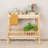 Rattan and Bamboo Console Table with Shelf-1133241681