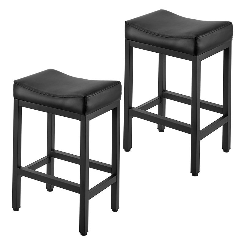 Ensemble de 2 chaises de cuisine à hauteur de comptoir et tabouret de bar 25 po