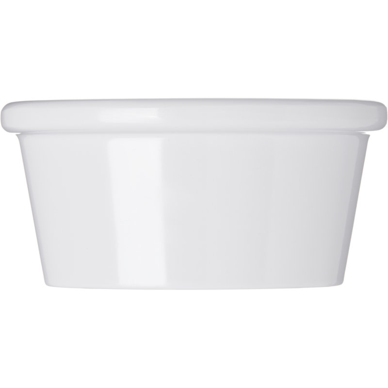 Melamine Smooth Oval Sauce Ramekin, 2 oz, White