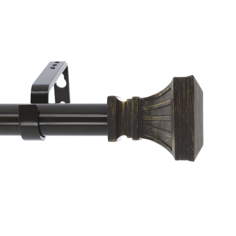 Fort Calhoun Steel Adjustable Hardware Set, Bronze/Gold, 1" H x 84" W x 7" D