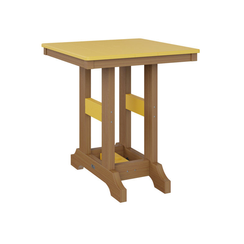 Garden Classic Outdoor Square Dining Table, Kiwi Green, Seafoam