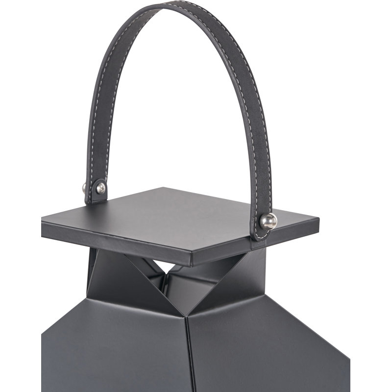Metal Lantern, Black, 68cm H x 28cm W x 68cm D