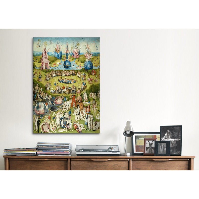 «Panneau central complet du jardin des délices» par Hieronyme Bosch, reproduction d'art sur toile, Toile tendue, Pas de tapis