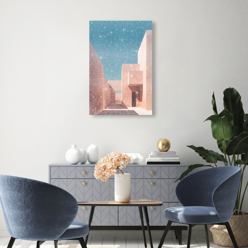 Structured Pink II Print by Oliver Gal, 15"H x 10"W, Gallery Wrapped