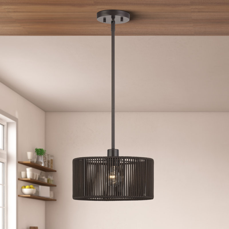 Luminaire suspendu en bronze anglais Acordia, Brun, Bronze, Une lumière