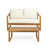 Coussin beige / structure en teck sélectionné
