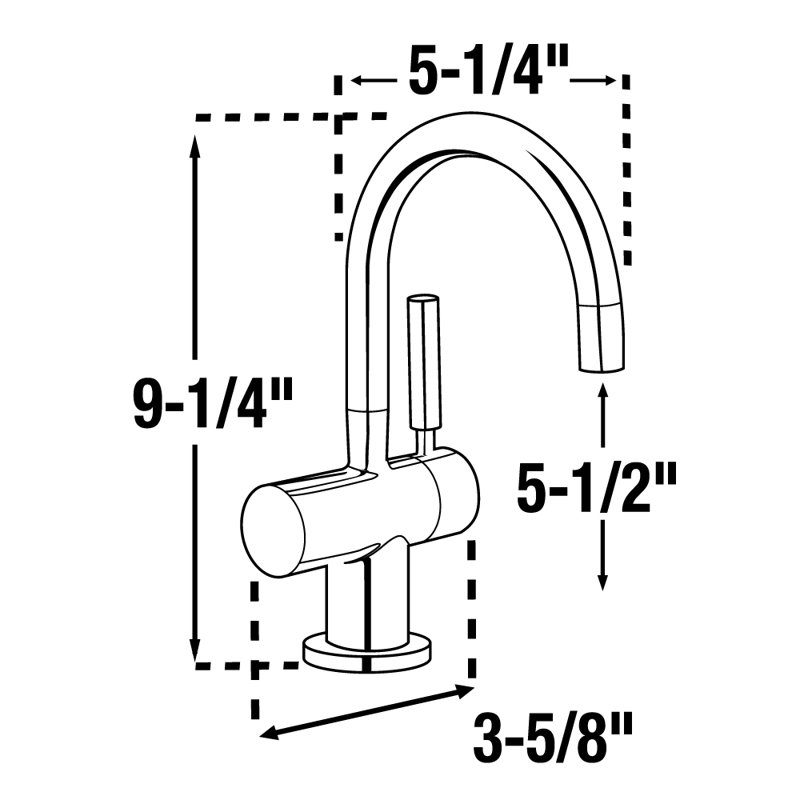 Robinet en nickel satiné H3300, Nickel satiné